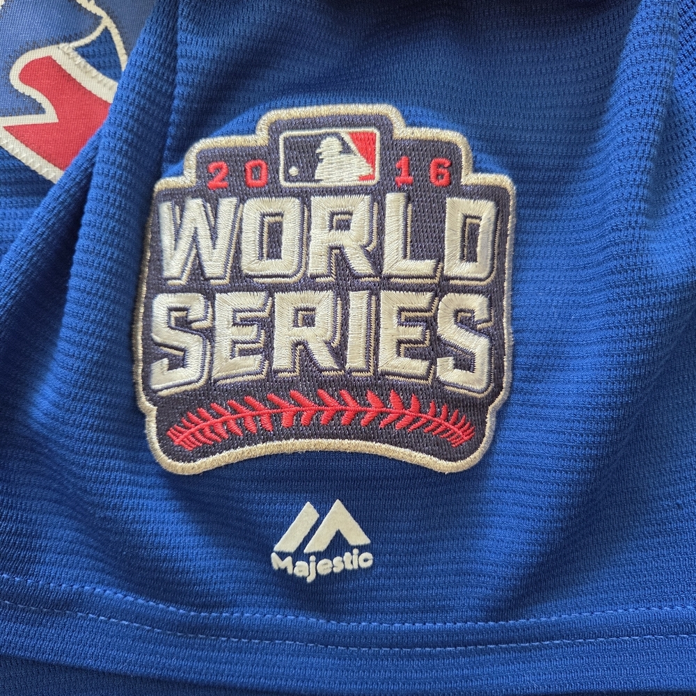 Chicago Cubs‎ BAEZ #9 Jersey 2XL Magestic Baseball 2016 World Series Patch Sport - Picture 3 of 12